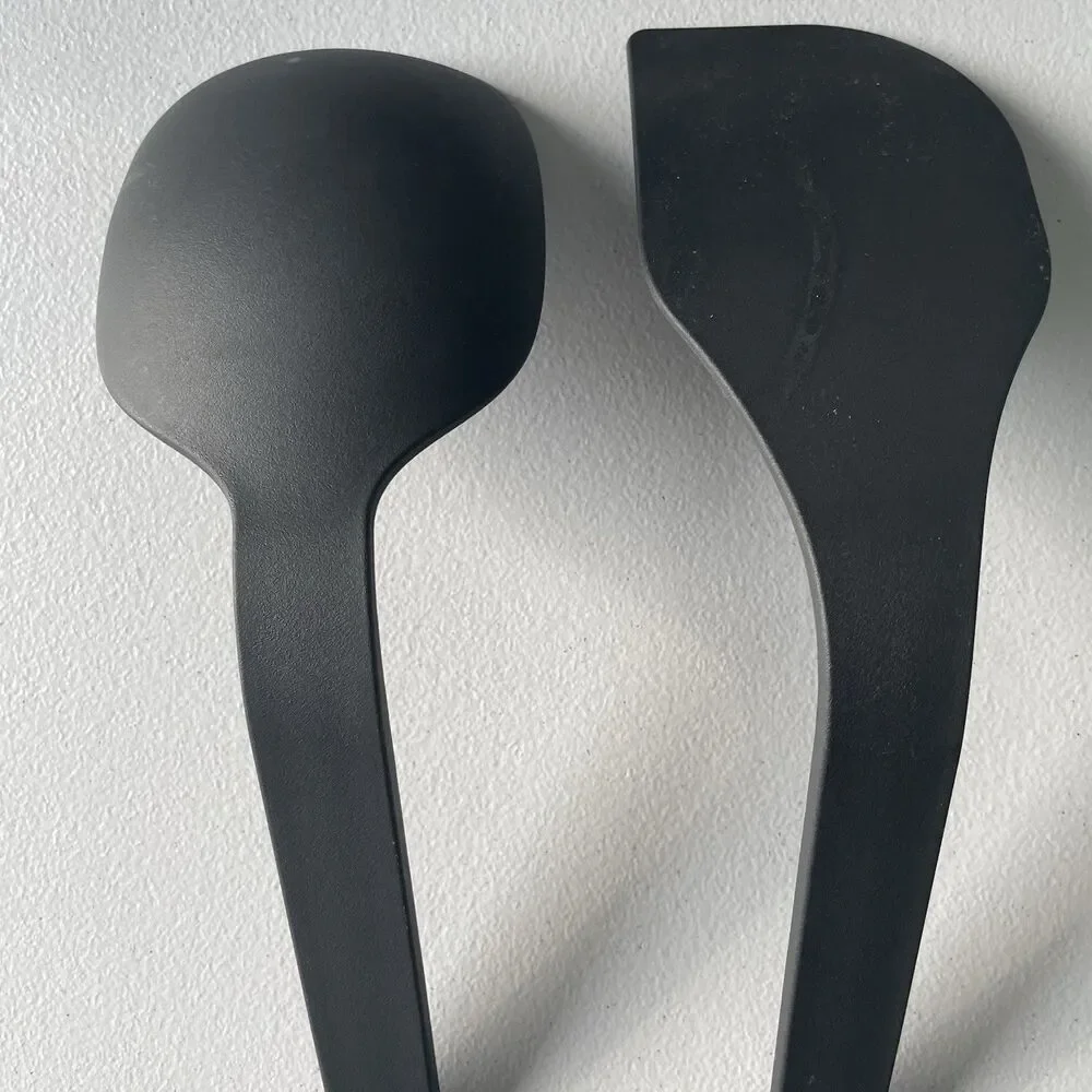 NINJA Roasting Lifter Spoon Spatula for Slow Cooker Crockpot Black Set of 2